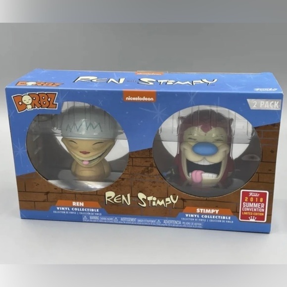 Ren & Stimpy - Happy Happy Joy Joy NYCC 2018 US Exclusive Dorbz 2-pack Vinyl NIB - Picture 8 of 8